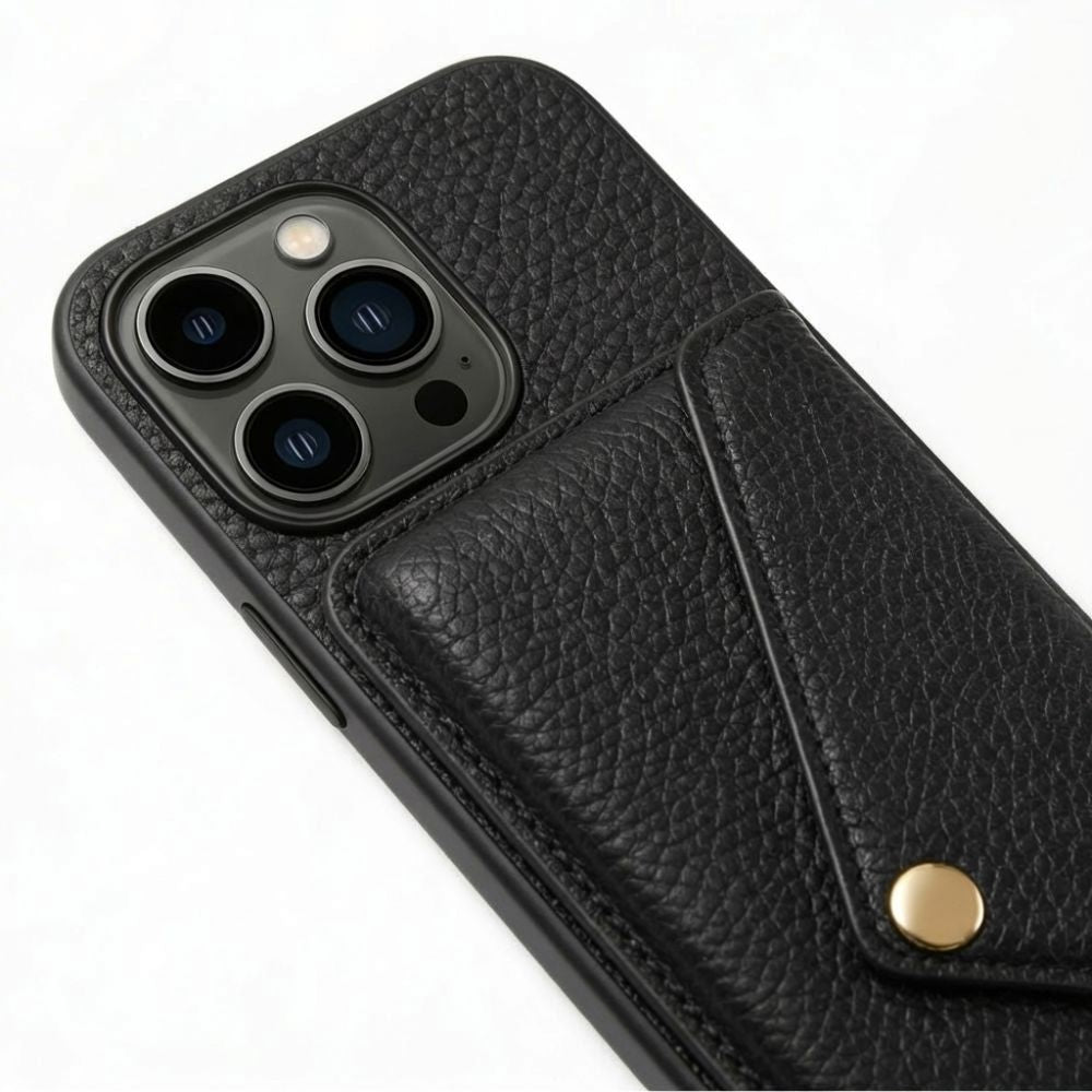 Crossbody phone case wallet pocket holding ID and cards