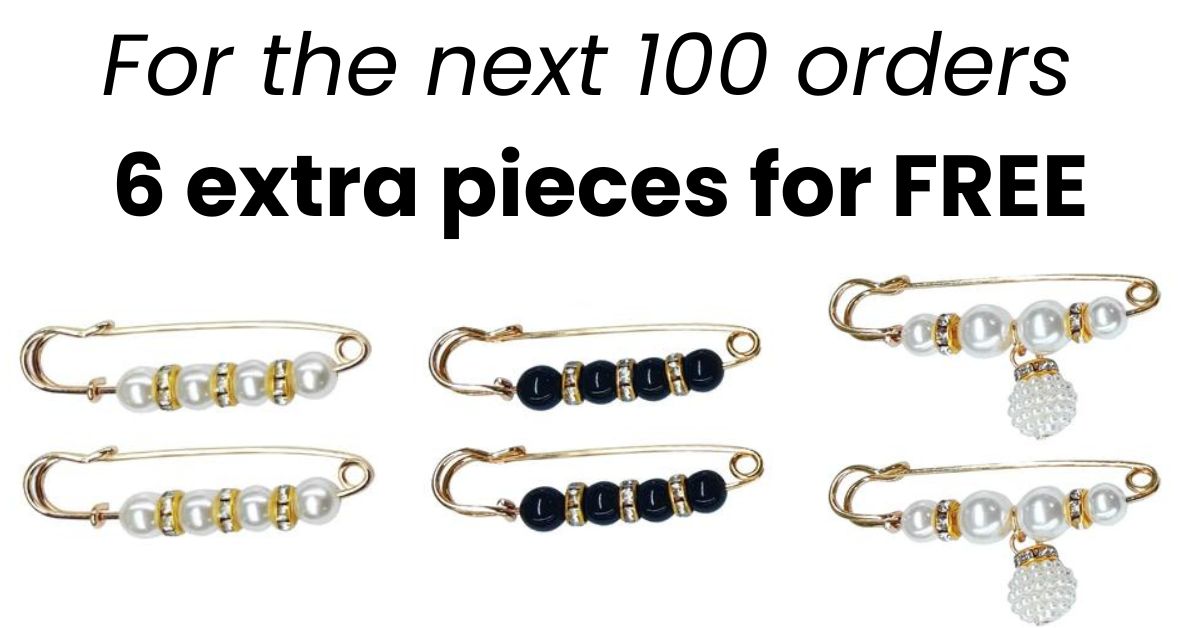 The Portofino 12 piece set of fancy safety pins for clothing