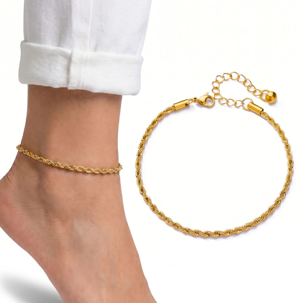 gold ankle bracelet